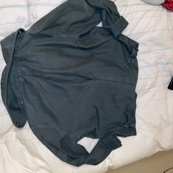 Free People Twill 2 Pocket Slouchy Jacket - Picture 5 of 6